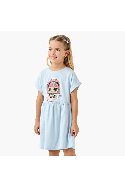 MGA فستان مطبوع بأكمام قصيرة من L.O.L. Surprise!