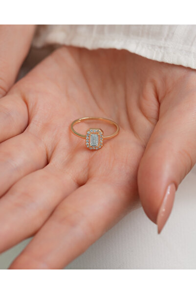 Debora Jewelry Baget Taşlı Altın Yüzük