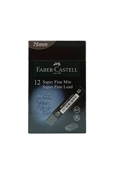 Faber Castell Faber-Castell Min Süper Fine T.Black 2B 0.7 Mm 75 Mm (12 Tüp)