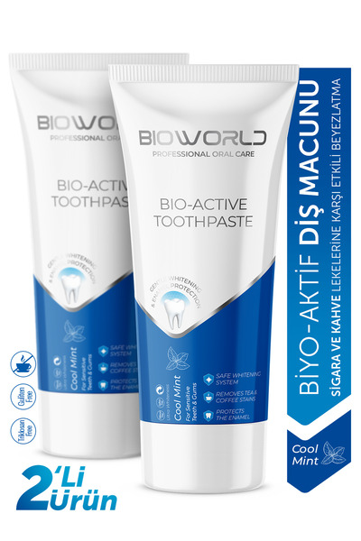 Bioworld Ekstra Beyazlatıcı Diş Macunu 100 gr 2 Adet