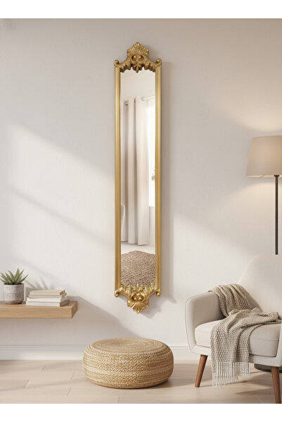 Living مرآة 139 سم بإطار ذهبي