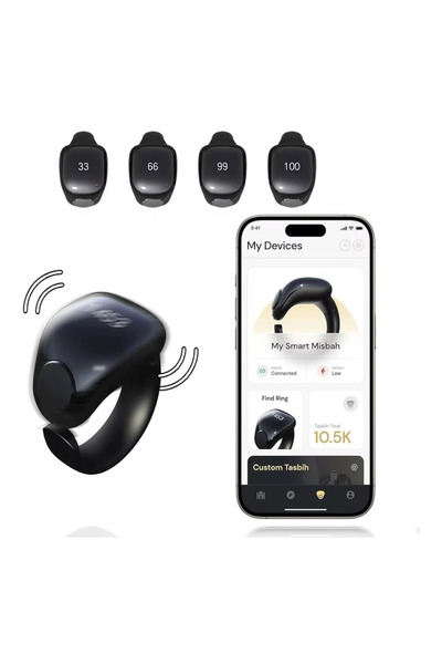 1way خاتم التسبيح WESLAMIC الذكي – iTasbih Faith تكنولوجيا روحية في تصميم أنيق