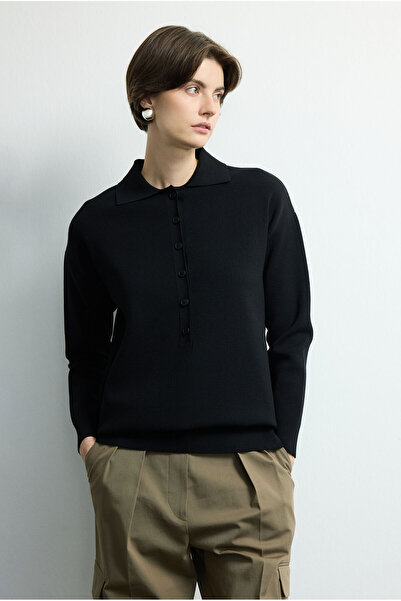 Love My Body Moda Tutkusu Düğmeli Triko Kazak