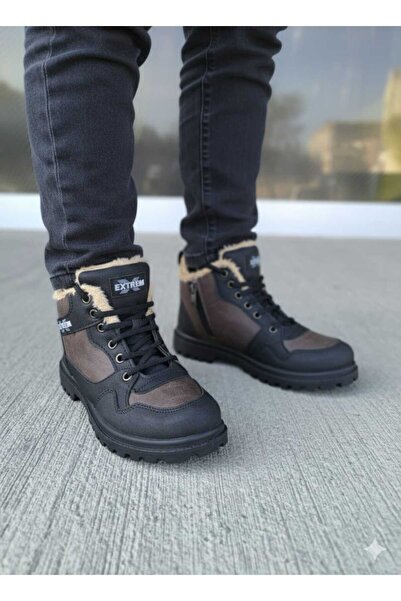 Weynes Children's Teenager Plain Brown Boys Girls Wool Inside Waterproof Boots Wsb0220