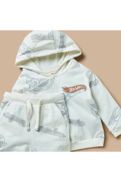 mattel طقم هودي وبنطال رياضي بطبعة هوت ويلز بالكامل