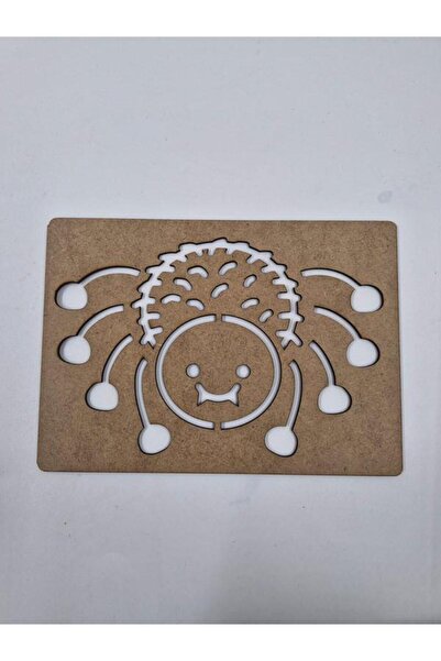 Mu Art Ahşap 10 قطع من رسم العنكبوت الخشبي من مونتيسوري، نشاط فني للمدرسة، مق...