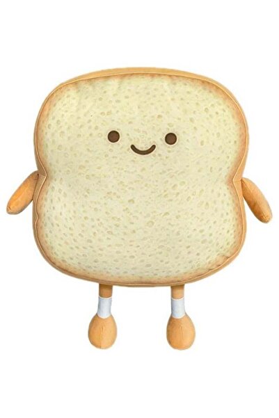 Bukela Funny Toast Plush Pillow - Cute Bread Stuffed Toy with 6 Emotional Faces