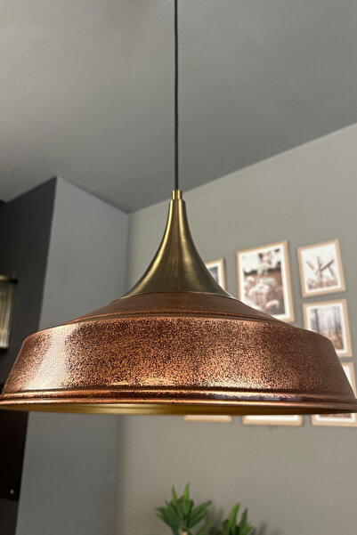 Bamyum Asaletli Tekli Patina Avize Eskitme Kubbe Başlık Retro Sarkıt Lamba Dü...