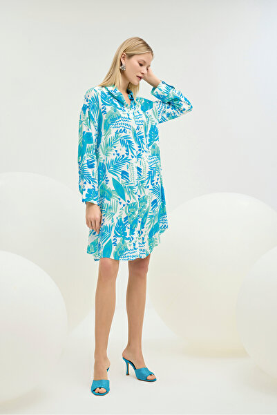 GİZZEY 21338 ΓΥΝΑΙΚΕΙΟ ΦΟΡΕΜΑ ΜΕ ΚΟΝΤΟ ΠΟΥΚΑΜΙΣΟ ΚΑΙ ΠΟΥΚΑΜΙΣΟ ΚΟΛΑΡΟ