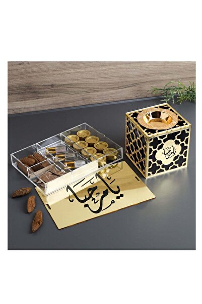 Story of candle مبخرة بخور مع صندوق ,لوازم التبخير والمسك الفاخر، بعبارة "يا ...