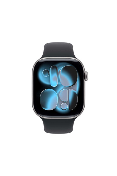 Apple Watch Series 11 GPS + Cellular, 46 mm Uzay Grisi Alüminyum Kasa ve Siya...