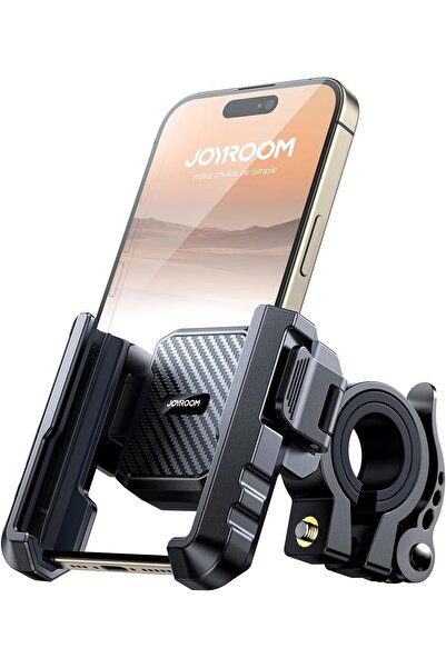 Joyroom Motorcycle Phone Holder Mount - Silicone Wrapped Handlebar Clamp, Fits 4.7"-7" Smartphones