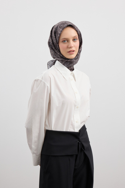 Qef Cotton Scarf Brown