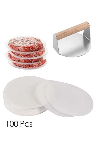 Bukela مكبس برجر مع 100 ورقة باتي مستديرة غير لاصقة مقاس 12 سم