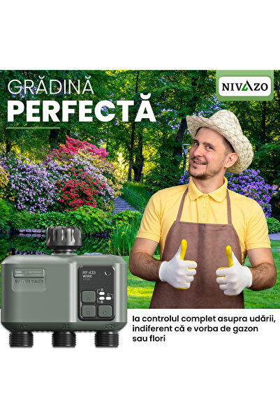 nivazo Nivazo® WaterMaster HCT-638 irrigation controller, Wifi adapter, 3 zones