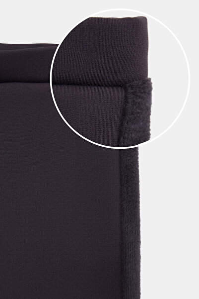 LOVETTI Anthracite Girls' Extra Thick Winter Tights with Plush Side Panels and Furry Inside