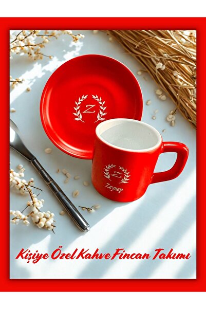 Bymiel Kişiye Özel İsimli Türk Kahvesi Fincanı