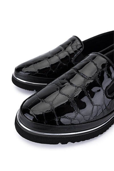 Tamer Tanca Kadın Hakiki Deri Siyah Comfort Ayakkabı