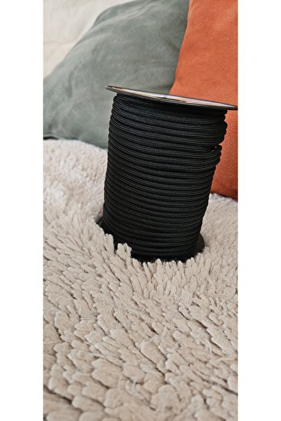 wellwich حبل باراكورد أسود بطول 50 متر وسمك 5 ملم