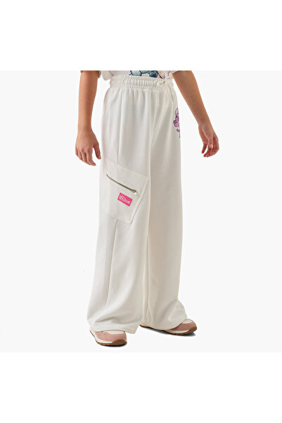 Disney Angel and Stitch Print Pants with Drawstring Closure and Pocket