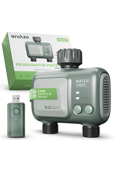 nivazo Nivazo® WaterMaster HCT-626 irrigation controller, 2 zones, Wifi adapter, Tuya app compatible