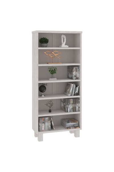 vidaxl CD Cabinet HAMAR White 45x18x100 cm Solid Wood Pine