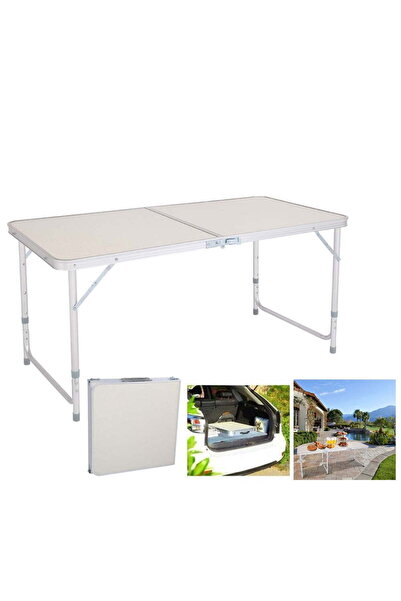 Avex Folding aluminum table with MDF top for picnic, size 120 x 60 cm