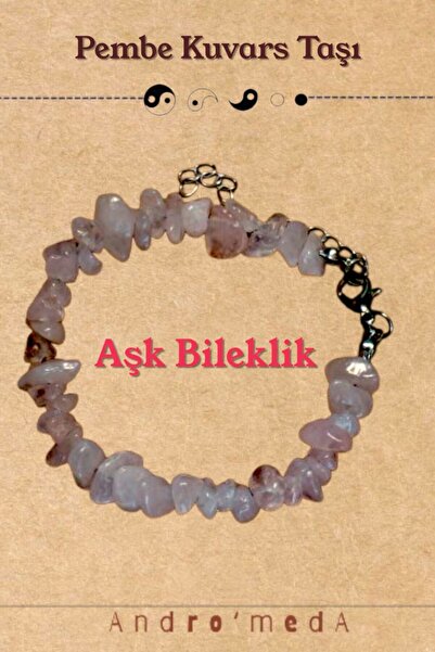 ANDROMODA Pink Quartz Chain Closure Natural Stone Bracelet – Stone That Suppo...