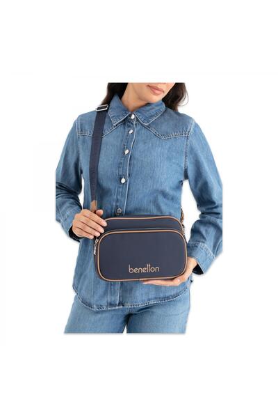 Benetton United Colors Of Bnt_1653 17X22X7,5 Omuz Lacivert Kadın Çanta