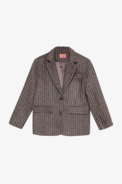 Quzu Ριγέ Μπλέιζερ Μπλέιζερ Μινκ