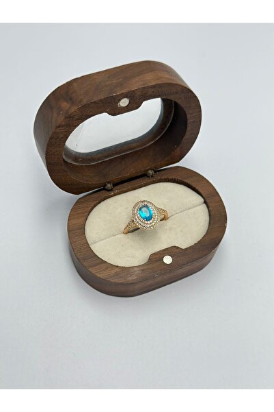 MyladyAccessoriess Blue Stone Detail Ring (Brass Plated)