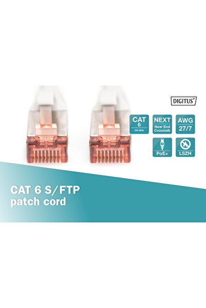 Other Digitus CAT 6 S/FTP | Patch cord | Length 15 m | Grey