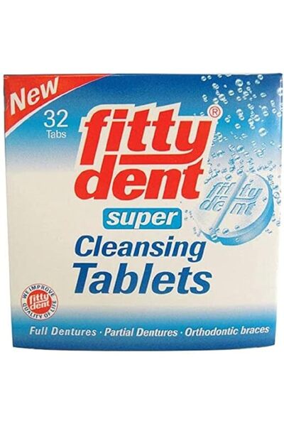 Secure Fittydent cleansing tablets for teeth, 32 Tabs
