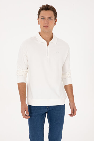 U.S. Polo Assn. Men's White Sweatshirt 50316484-Vr184