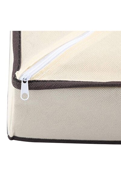 zola Οργανωτής συρταριών, για κάλτσες και εσώρουχα, 7 θήκες και βάση με φερμουάρ, μπεζ/καφέ, 32x32x10 εκ.