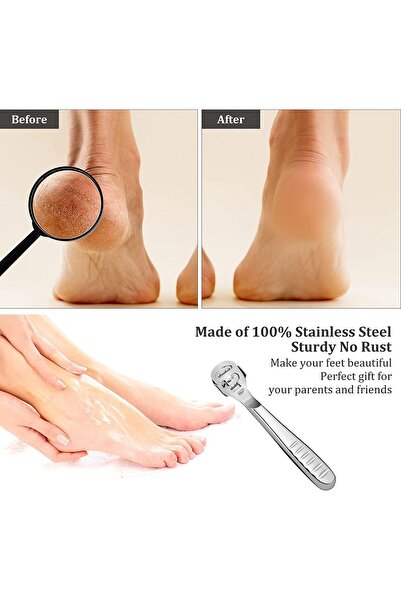 TERRIFI مبرد قدم 2 في 1 من الفولاذ المقاوم للصدأ ومزيل مسامير القدم مع 10 شفر...