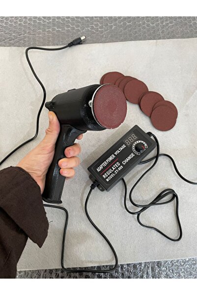 GBA Mini Handheld Sander Hobby 50mm Disc Hook and Loop Sanding Set with Adapter Metal Wood Stone Powder Automobile