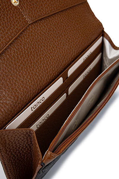 Tamer Tanca Women's Genuine Leather Brown Wallet Wallet