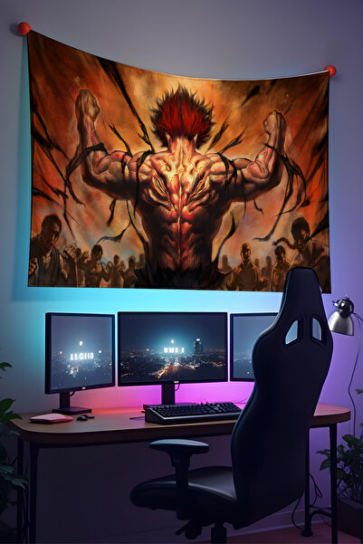 Halura Baki Hanma Anime Duvar Örtüsü – Kaliteli Kumaş, Gamer Oyuncu Oda Dekor...