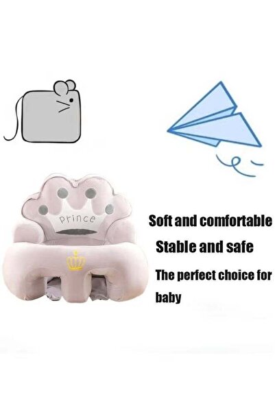 Generic Crown-Shaped Plush Baby Sitting Sofa: Non-Slip, Aids Sitting, Ideal Kids' Gift