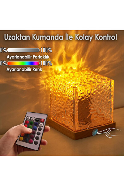 38 MBM Kristal Lamba, LED Okyanus Dalgası Projektör Işığı, Uzaktan Kumandalı ...