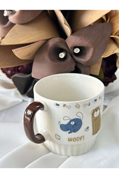 MD MİMOZA DEKOR Porcelain Tea Coffee Cup 340ml -Md8