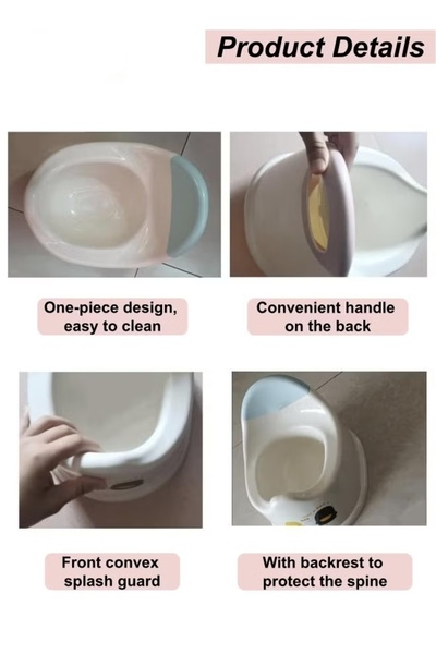Generic Baby Potty Seat Kids Potty Chair Potty Toilet Training Toilet with Splash Guard Back Support Lid