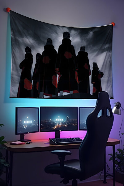 Halura Naruto Anime Duvar Örtüsü– Kaliteli Kumaş, Gamer Oyuncu Oda Dekoru Tap...