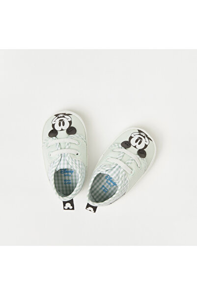 Disney Mickey Mouse Print Lace-Up Booties