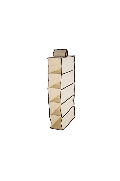 zola Οργανωτής, κρεμ, με 5 διαμερίσματα, κλείσιμο με velcro, 30x15x70 εκ.