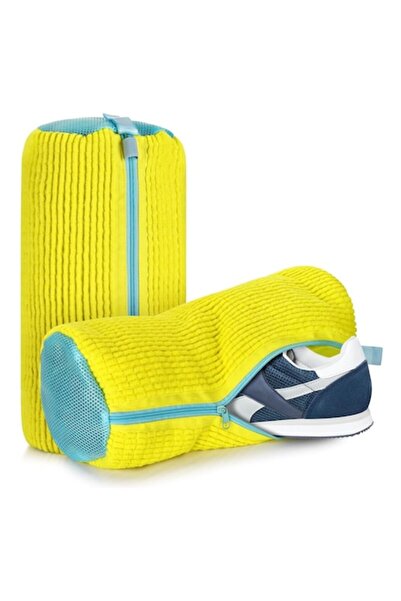 SINBINTA Set de 2 saci pentru spălat încălțăminte 39x19cm, poliester, galben