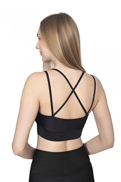 pilelistore 1051 pinkhan double strap back cross bustier woma