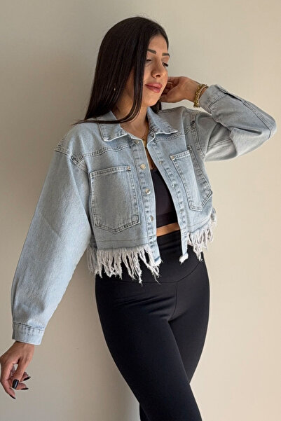 CİDDE Жіноча довга куртка з бахромою