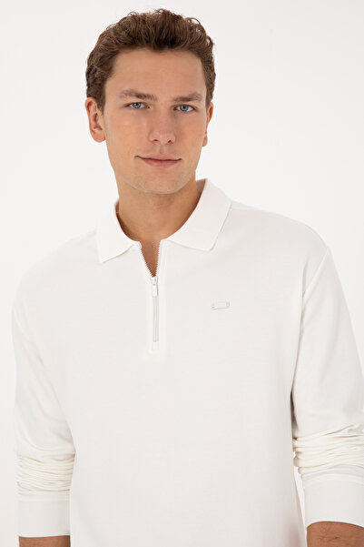 U.S. Polo Assn. Men's White Sweatshirt 50316484-Vr184